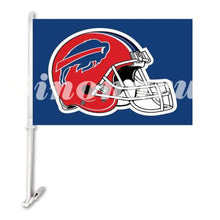 Load image into Gallery viewer, Buffalo Bills Car Flag 30x45cm with 50cm plastic pole