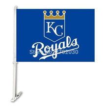 Load image into Gallery viewer, Kansas City Royals Car Flag 30x45cm with 50cm plastic pole