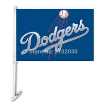 Load image into Gallery viewer, Los Angeles Dodgers Car Flag 30x45cm with 50cm plastic pole