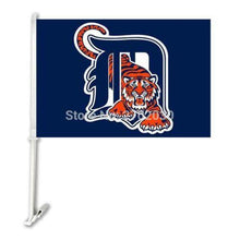 Load image into Gallery viewer, Detroit Tigers Car Flag 30x45cm with 50cm plastic pole