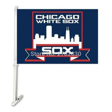 Load image into Gallery viewer, Chicago White Sox Car Flag 30x45cm with 50cm plastic pole