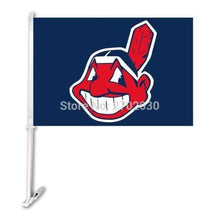 Load image into Gallery viewer, Cleveland Indians Car Flag 30x45cm with 50cm plastic pole