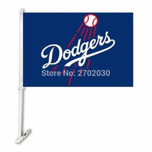 Load image into Gallery viewer, Los Angeles Dodgers Car Flag 30x45cm with 50cm plastic pole