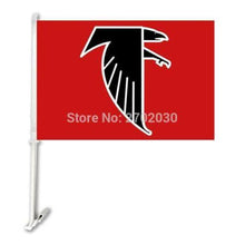 Load image into Gallery viewer, Atlanta Falcons Car Flag 30 x 45cm with 50cm plastic pole