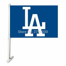 Load image into Gallery viewer, Los Angeles Dodgers Car Flag 30x45cm with 50cm plastic pole