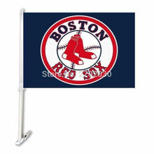 Load image into Gallery viewer, Boston Red Sox Car Flag 30x45cm with 50cm plastic pole