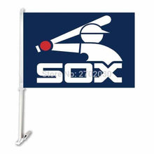 Load image into Gallery viewer, Chicago White Sox Car Flag 30x45cm with 50cm plastic pole