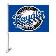 Load image into Gallery viewer, Kansas City Royals Car Flag 30x45cm with 50cm plastic pole