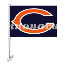 Load image into Gallery viewer, Chicago Bears Car Flag 30x45cm with 50cm plastic pole