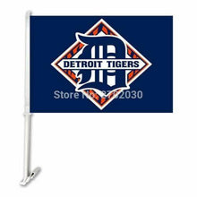 Load image into Gallery viewer, Detroit Tigers Car Flag 30x45cm with 50cm plastic pole