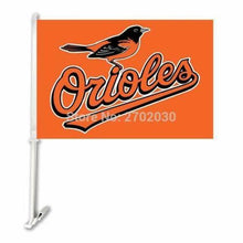 Load image into Gallery viewer, Baltimore Orioles Car Flag 30x45cm with 50cm plastic pole