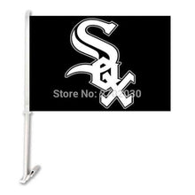 Load image into Gallery viewer, Chicago White Sox Car Flag 30x45cm with 50cm plastic pole