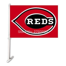 Load image into Gallery viewer, Cincinnati Reds Car Flag 30x45cm with 50cm plastic pole