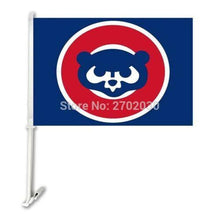 Load image into Gallery viewer, Chicago Cubs Car Flag 30x45cm with 50cm plastic pole