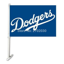 Load image into Gallery viewer, Los Angeles Dodgers Car Flag 30x45cm with 50cm plastic pole