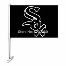 Load image into Gallery viewer, Chicago White Sox Car Flag 30x45cm with 50cm plastic pole