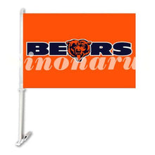 Load image into Gallery viewer, Chicago Bears Car Flag 30x45cm with 50cm plastic pole