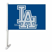 Load image into Gallery viewer, Los Angeles Dodgers Car Flag 30x45cm with 50cm plastic pole