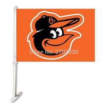 Load image into Gallery viewer, Baltimore Orioles Car Flag 30x45cm with 50cm plastic pole