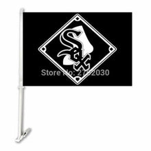 Load image into Gallery viewer, Chicago White Sox Car Flag 30x45cm with 50cm plastic pole