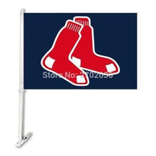 Load image into Gallery viewer, Boston Red Sox Car Flag 30x45cm with 50cm plastic pole