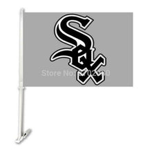 Load image into Gallery viewer, Chicago White Sox Car Flag 30x45cm with 50cm plastic pole