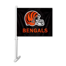 Load image into Gallery viewer, Cincinnati Bengals Car Flag 30x45cm with 50cm plastic pole