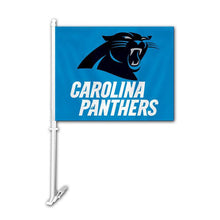 Load image into Gallery viewer, Carolina Panthers Car Flag 30x45cm with 50cm plastic pole