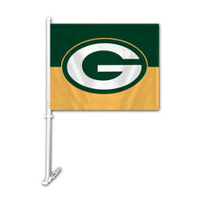 Load image into Gallery viewer, Green Bay Packers Car Flag 30x45cm with 50cm plastic pole