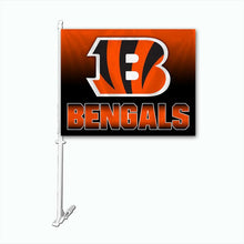Load image into Gallery viewer, Cincinnati Bengals Car Flag 30x45cm with 50cm plastic pole