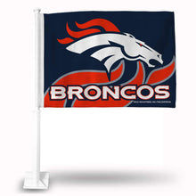 Load image into Gallery viewer, Denver Broncos Car Flag 30x45cm with 50cm plastic pole