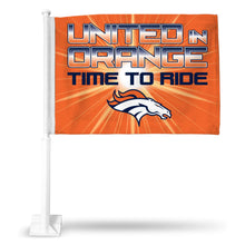 Load image into Gallery viewer, Denver Broncos Car Flag 30x45cm with 50cm plastic pole
