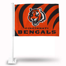 Load image into Gallery viewer, Cincinnati Bengals Car Flag 30x45cm with 50cm plastic pole
