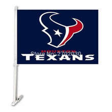 Load image into Gallery viewer, Houston Texans Car Flag 30x45cm with 50cm plastic pole
