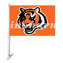 Load image into Gallery viewer, Cincinnati Bengals Car Flag 30x45cm with 50cm plastic pole