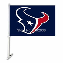 Load image into Gallery viewer, Houston Texans Car Flag 30x45cm with 50cm plastic pole