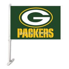 Load image into Gallery viewer, Green Bay Packers Car Flag 30x45cm with 50cm plastic pole