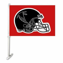 Load image into Gallery viewer, Atlanta Falcons Car Flag 30 x 45cm with 50cm plastic pole