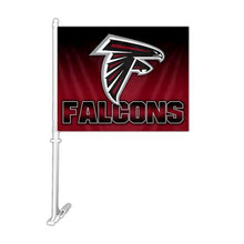 Load image into Gallery viewer, Atlanta Falcons Car Flag 30 x 45cm with 50cm plastic pole