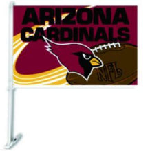 Load image into Gallery viewer, Arizona Cardinals Car Flag 30x45cm with 50cm plastic pole