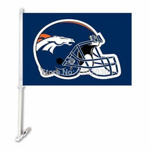 Load image into Gallery viewer, Denver Broncos Car Flag 30x45cm with 50cm plastic pole