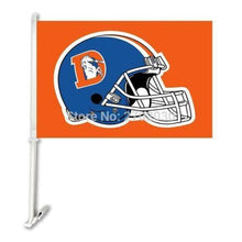 Load image into Gallery viewer, Denver Broncos Car Flag 30x45cm with 50cm plastic pole