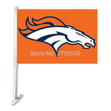 Load image into Gallery viewer, Denver Broncos Car Flag 30x45cm with 50cm plastic pole