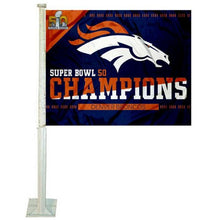 Load image into Gallery viewer, Denver Broncos Car Flag 30x45cm with 50cm plastic pole