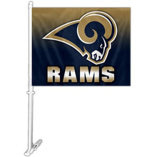 Load image into Gallery viewer, Los Angeles Rams Car Flag 30x45cm with 50cm plastic pole