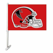 Load image into Gallery viewer, Atlanta Falcons Car Flag 30 x 45cm with 50cm plastic pole